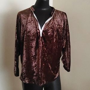 Womens size small Haoduoyi brand brown top